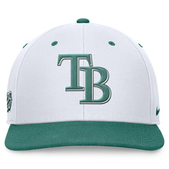 Tampa Bay Rays Nike Bicoastal Two-Tone Pro Performance Snapback Hat - White/Green - Nike on Sale