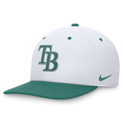 Tampa Bay Rays Nike Bicoastal Two-Tone Pro Performance Snapback Hat - White/Green - Nike on Sale