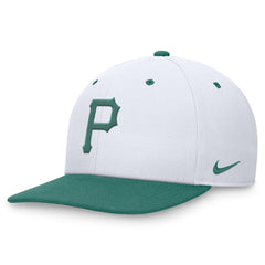 Pittsburgh Pirates Nike Bicoastal Two-Tone Pro Performance Snapback Hat - White/Green - Nike Online