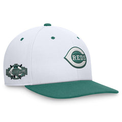 Cincinnati Reds Nike Bicoastal Two-Tone Pro Performance Snapback Hat - White/Green - Nike Sale
