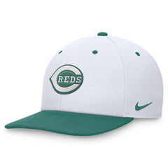 Cincinnati Reds Nike Bicoastal Two-Tone Pro Performance Snapback Hat - White/Green - Nike Sale