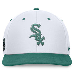 Chicago White Sox Nike Bicoastal Two-Tone Pro Performance Snapback Hat - White/Green - Nike on Sale