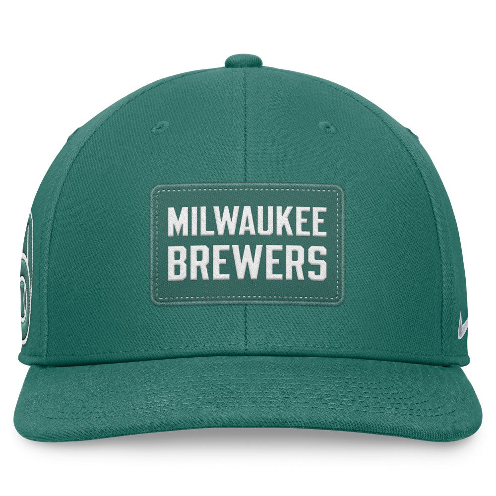 Milwaukee Brewers Nike Bicoastal Pro Performance Snapback Hat - Green - Nike Online