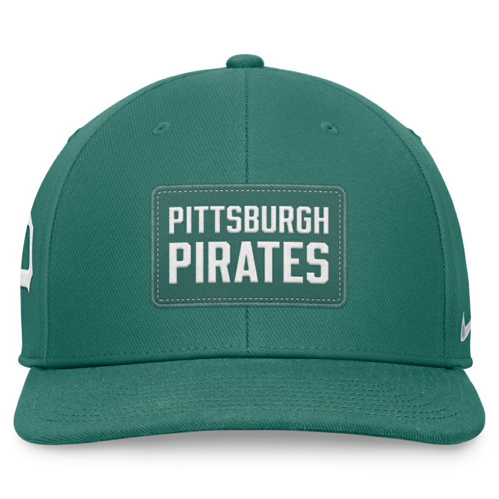 Pittsburgh Pirates Nike Bicoastal Pro Performance Snapback Hat - Green - Nike Discount