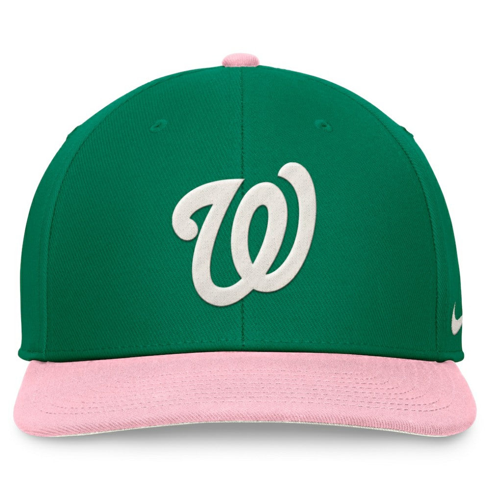 Washington Nationals Nike Malachite Pro Performance Snapback Hat - Green/Pink - Nike on Sale