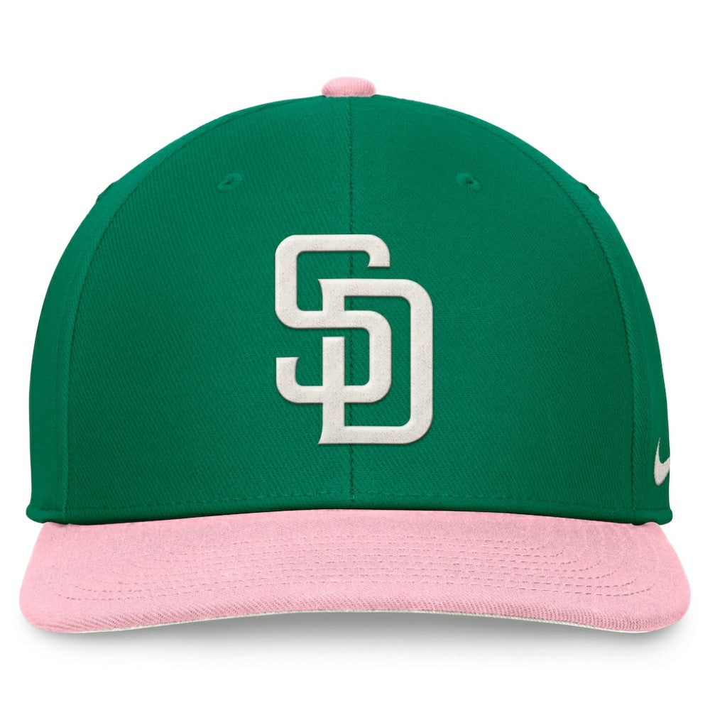San Diego Padres Nike Malachite Pro Performance Snapback Hat - Green/Pink - Nike Discount