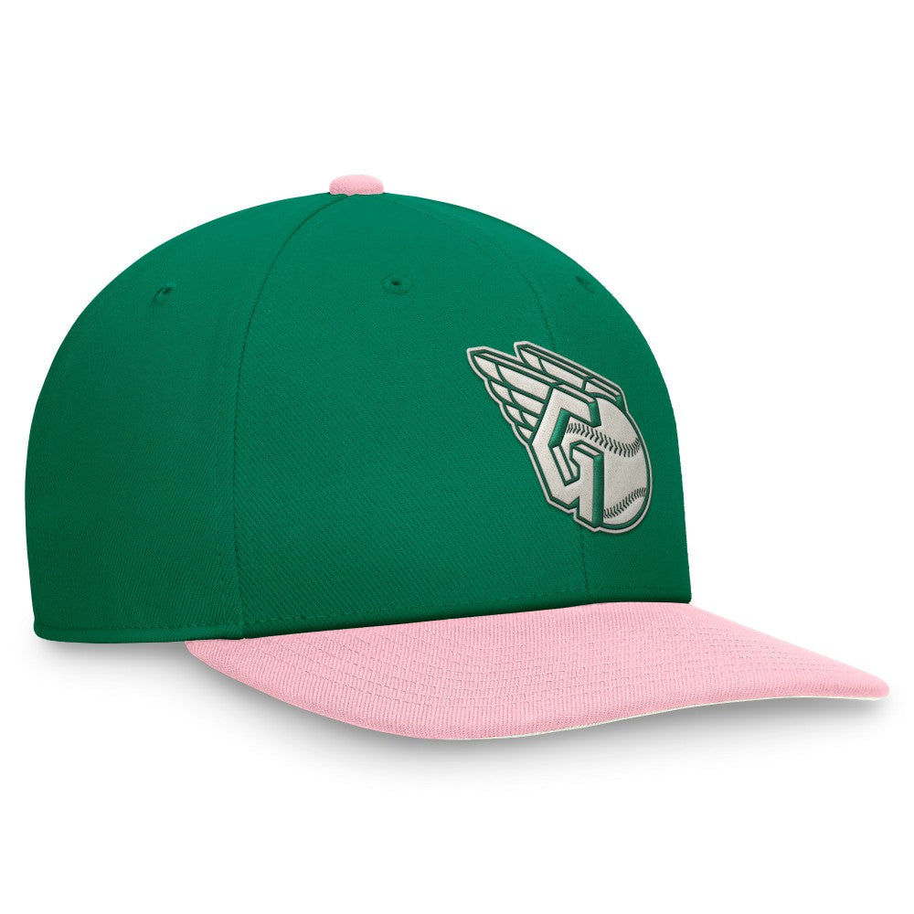 Cleveland Guardians Nike Malachite Pro Performance Snapback Hat - Green/Pink - Nike on Sale