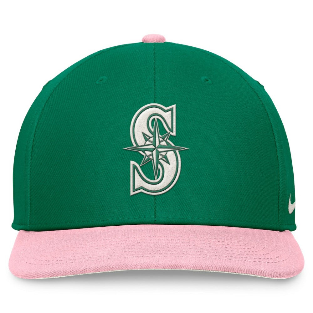 Seattle Mariners Nike Malachite Pro Performance Snapback Hat - Green/Pink - Nike Online