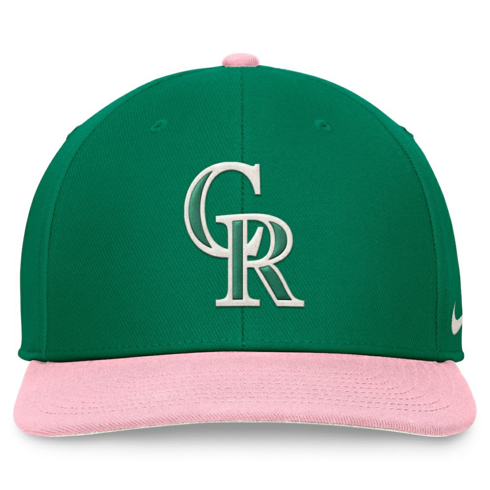 Colorado Rockies Nike Malachite Pro Performance Snapback Hat - Green/Pink - Nike Lifestyle