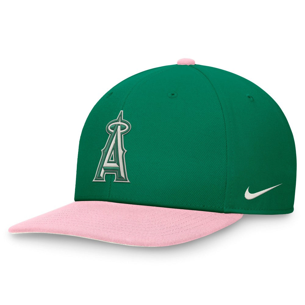 Los Angeles Angels Nike Malachite Pro Performance Snapback Hat - Green/Pink - Nike Discount