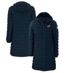 Los Angeles Dodgers Cutter & Buck Women's Cooperstown Collection Mission Ridge Repreve Eco Insulated Long Full-Zip Puffer Jacket - Navy - MLB Online