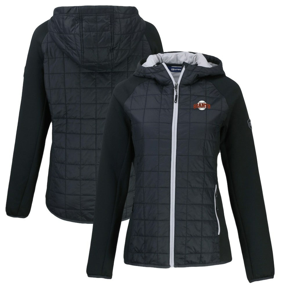 San Francisco Giants Cutter & Buck Women's Cooperstown Collection Rainier Primaloft Eco Full-Zip Hybrid Jacket - Black - MLB on Sale