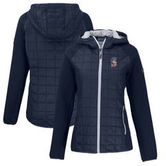 Seattle Mariners Cutter & Buck Women's Americana Rainier Primaloft Eco Raglan Full-Zip Hybrid Jacket - Navy - MLB Discount