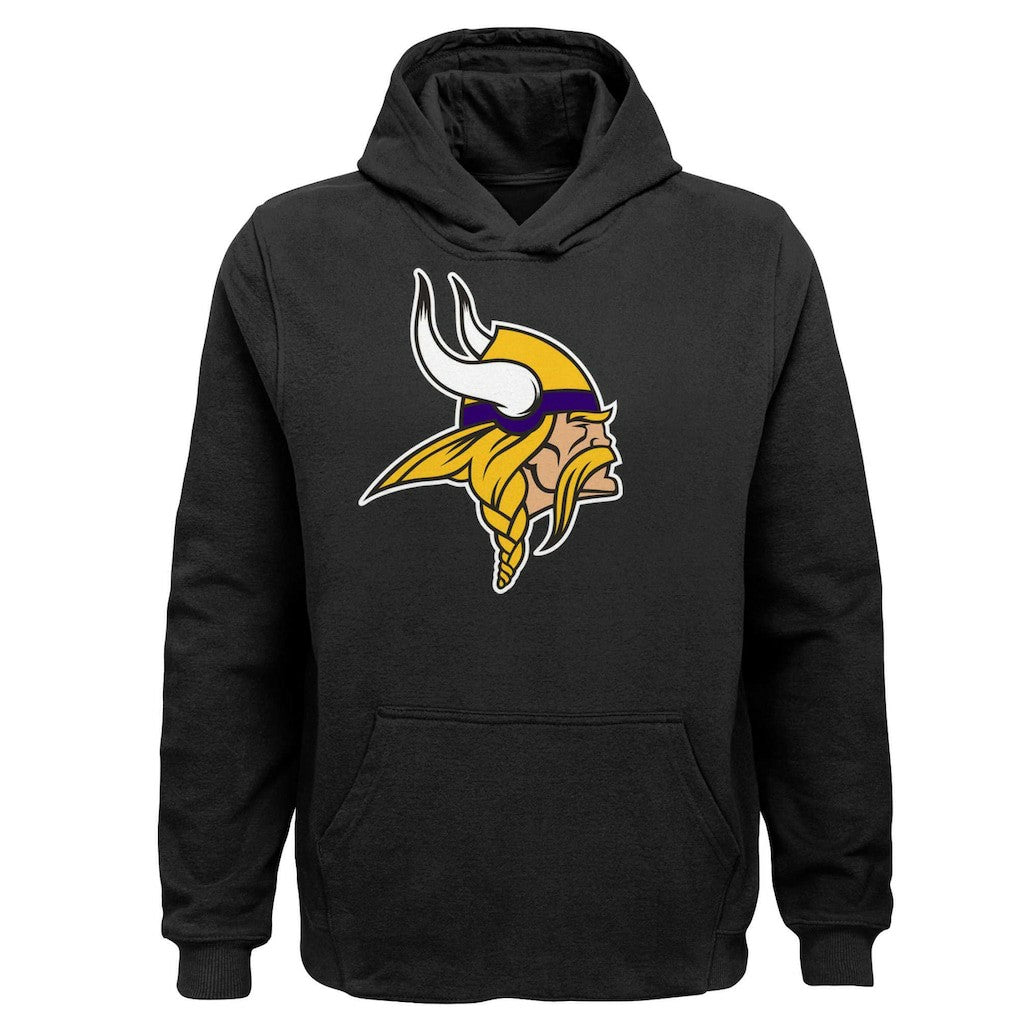 Minnesota Vikings Youth Team Logo Pullover Hoodie Black