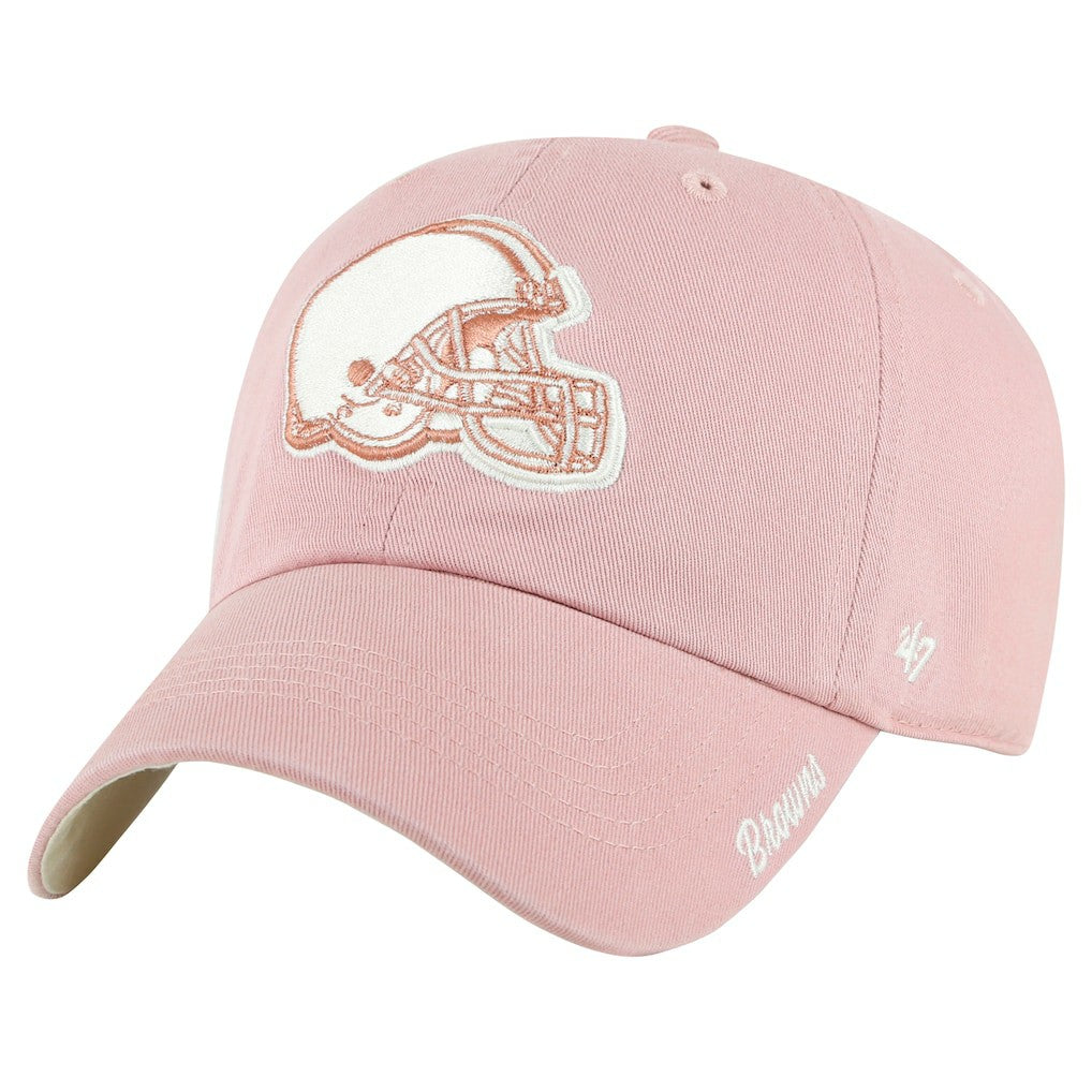 47 brand Cleveland Browns '47 Women's Ballpark Cheer Dusty Rose Clean Up Adjustable Hat Pink