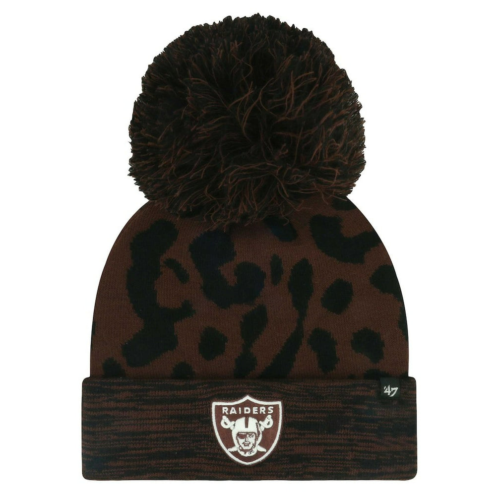 47 brand Las Vegas Raiders '47 Women's Cacao Cuffed Knit Hat with Pom Brown