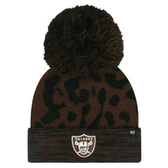 47 brand Las Vegas Raiders '47 Women's Cacao Cuffed Knit Hat with Pom Brown