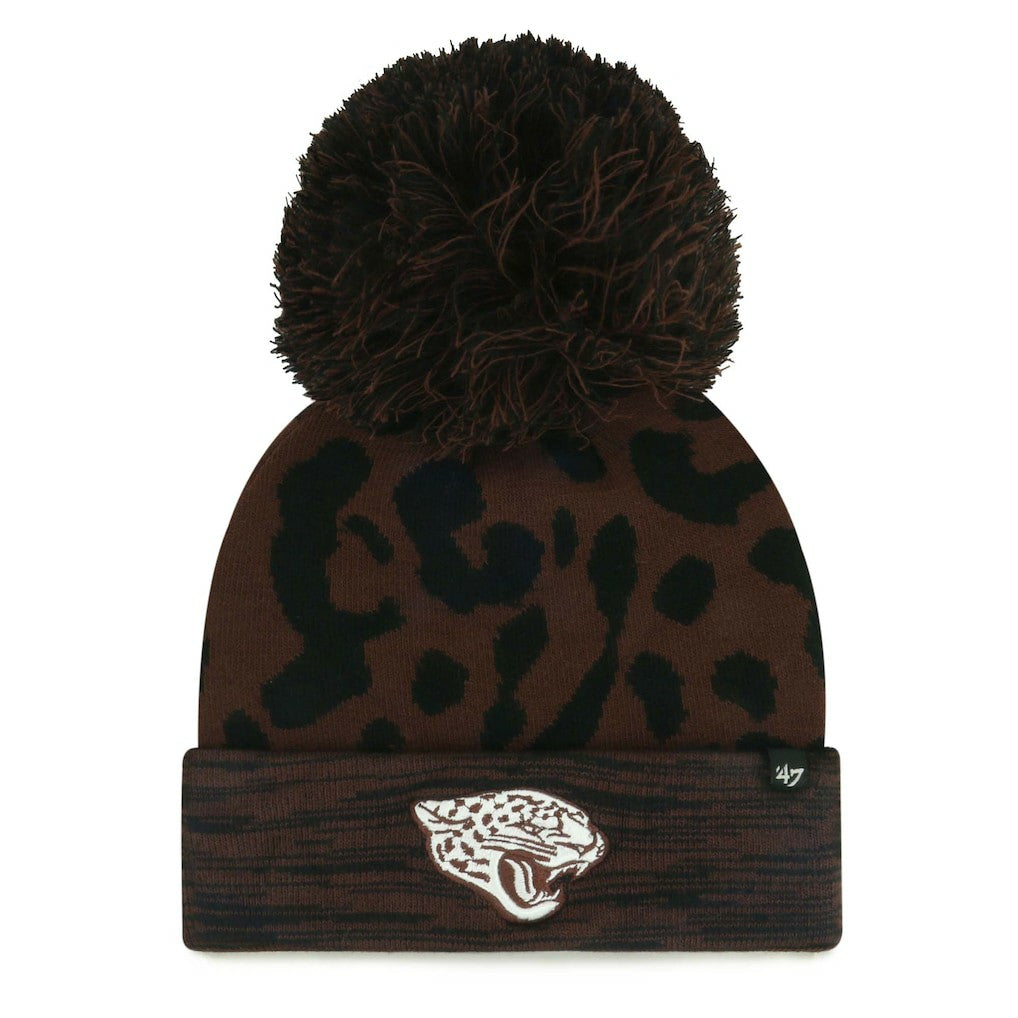 47 brand Jacksonville Jaguars '47 Women's Cacao Cuffed Knit Hat with Pom Brown
