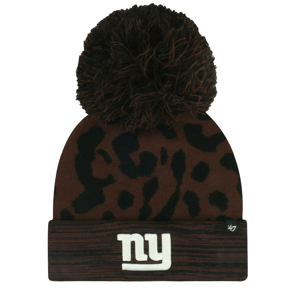 47 brand New York Giants '47 Women's Cacao Cuffed Knit Hat with Pom Brown