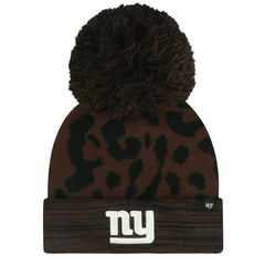 47 brand New York Giants '47 Women's Cacao Cuffed Knit Hat with Pom Brown