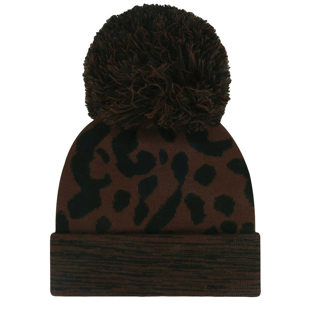 47 brand New York Giants '47 Women's Cacao Cuffed Knit Hat with Pom Brown