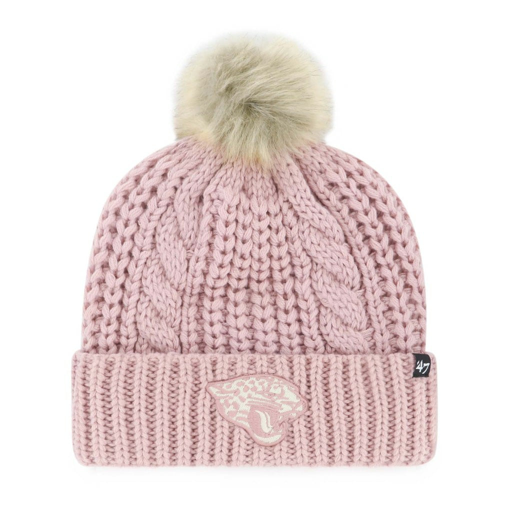 47 brand Jacksonville Jaguars '47 Women's Meeko Cuffed Knit Hat with Pom Dusty Rose