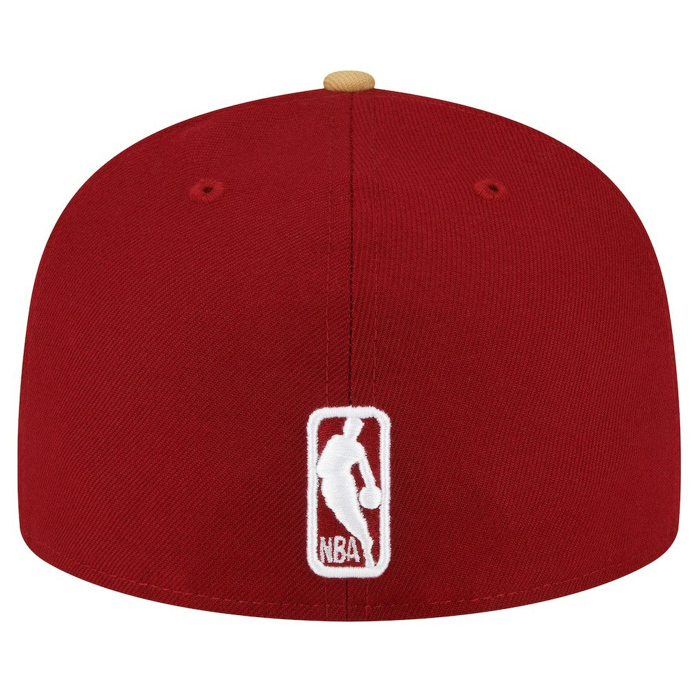 Cleveland Cavaliers 2-Tone 59FIFTY Fitted Hat for sale Wine/Gold | New Era US