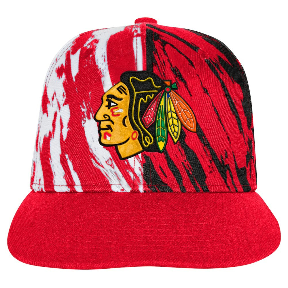Chicago Blackhawks Youth Propel Flat Brim Snapback Hat - Red - NHL 200973262