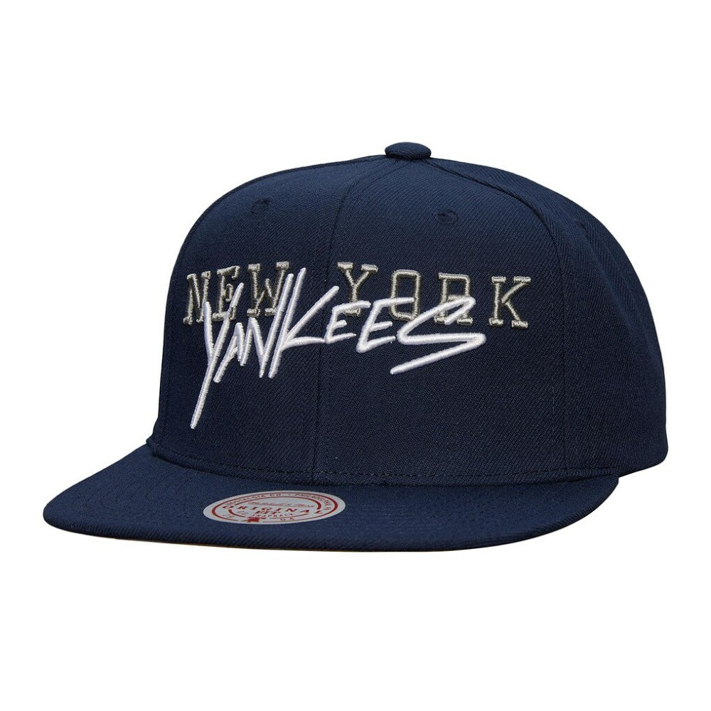 New York Yankees Mitchell & Ness Team Tagged Snapback Hat - Navy - Mitchell & Ness Discount