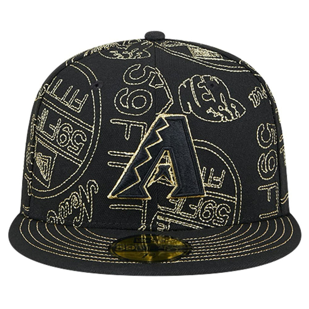Arizona Diamondbacks New Era 59FIFTY Day Allover Fitted Hat - Black - New Era Lifestyle