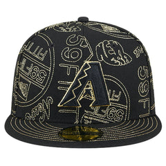 Arizona Diamondbacks New Era 59FIFTY Day Allover Fitted Hat - Black - New Era Lifestyle