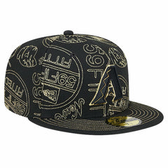 Arizona Diamondbacks New Era 59FIFTY Day Allover Fitted Hat - Black - New Era Lifestyle