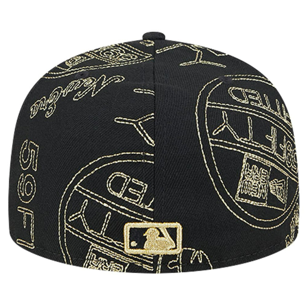 Atlanta Braves New Era 59FIFTY Day Allover Fitted Hat - Black - New Era Sale