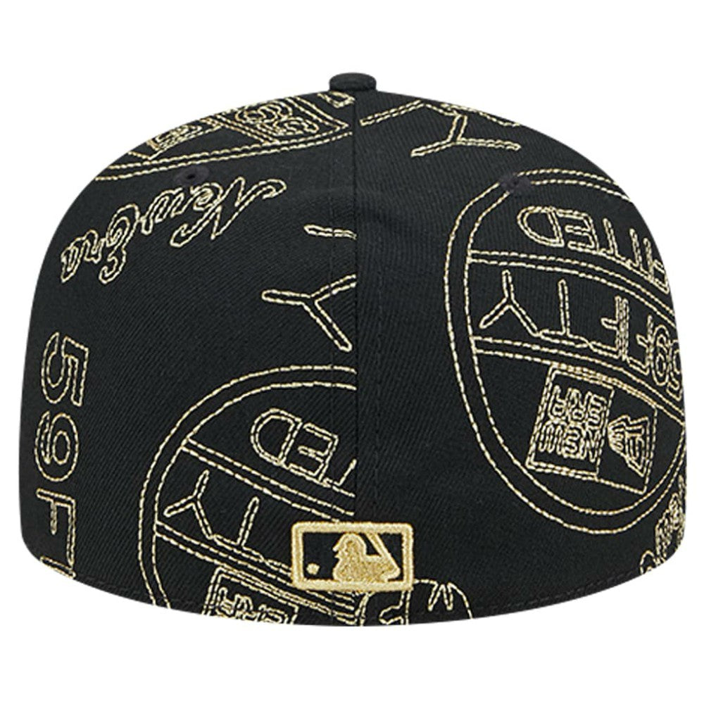 Chicago Cubs New Era 59FIFTY Day Allover Fitted Hat - Black - New Era Online