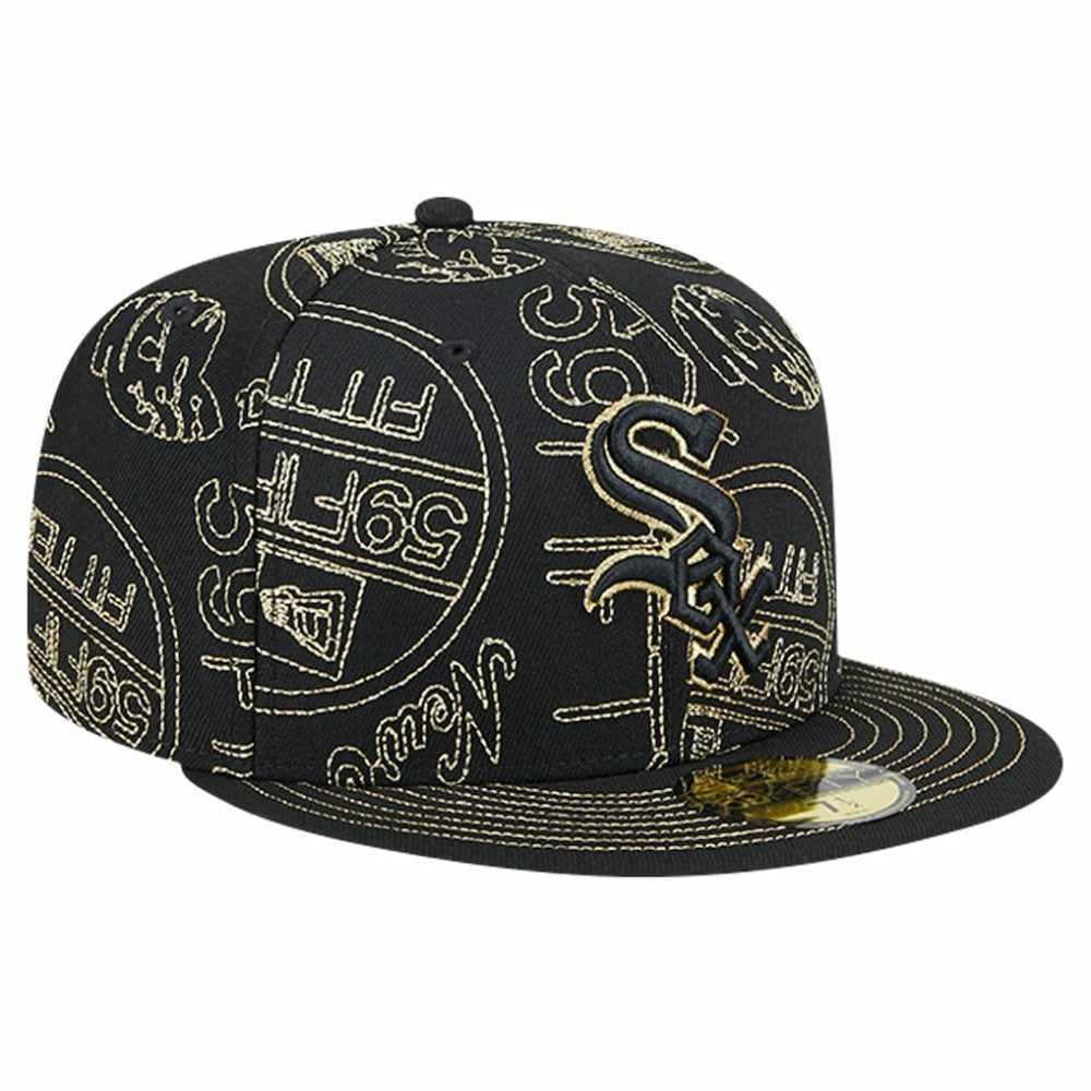 Chicago White Sox New Era 59FIFTY Day Allover Fitted Hat - Black - New Era Sale
