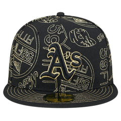 Athletics New Era 59FIFTY Day Allover Fitted Hat - Black - New Era on Sale