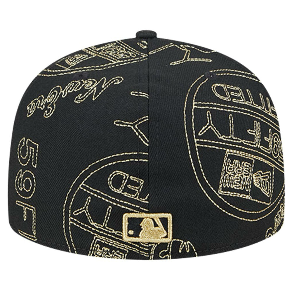 Pittsburgh Pirates New Era 59FIFTY Day Allover Fitted Hat - Black - New Era Sale