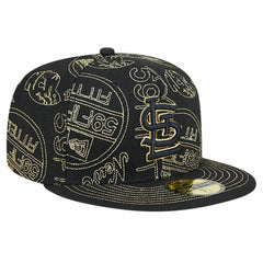 St. Louis Cardinals New Era 59FIFTY Day Allover Fitted Hat - Black - New Era Discount