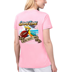Arizona Cardinals Margaritaville Women's Game Time V-Neck T-Shirt Pink