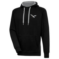 Philadelphia Eagles Antigua Throwback Logo Victory Pullover Hoodie Black