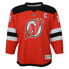 Nico Hischier New Jersey Devils Youth Captain Patch Home Replica Player Jersey - Red - NHL 200982458