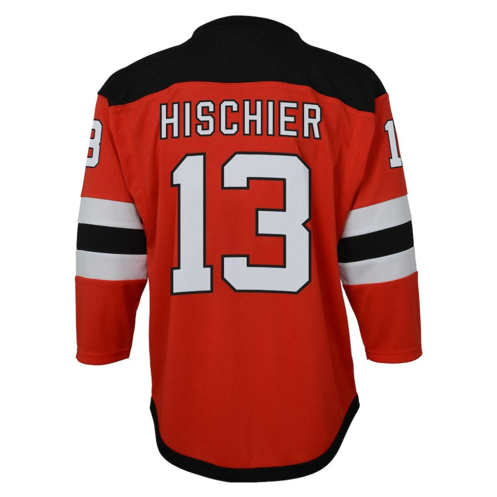 Nico Hischier New Jersey Devils Youth Captain Patch Home Replica Player Jersey - Red - NHL 200982458