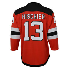 Nico Hischier New Jersey Devils Youth Captain Patch Home Replica Player Jersey - Red - NHL 200982458