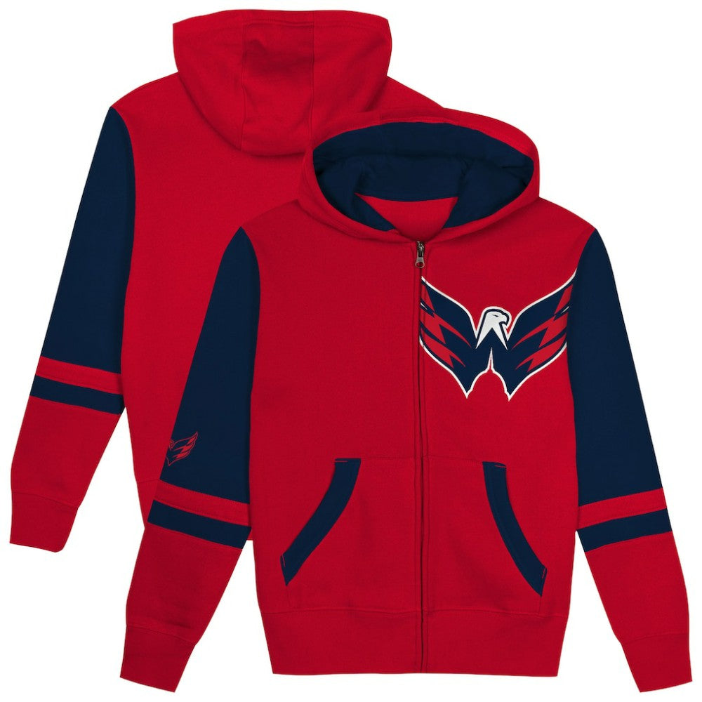 Washington Capitals Preschool Face Off Full-Zip Hoodie - Red - NHL 200983927