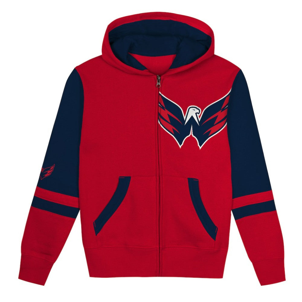 Washington Capitals Preschool Face Off Full-Zip Hoodie - Red - NHL 200983927