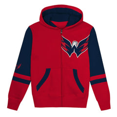 Washington Capitals Preschool Face Off Full-Zip Hoodie - Red - NHL 200983927