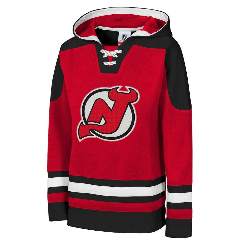 New Jersey Devils Youth Ageless Must Have Home V-Neck Pullover Hoodie - Red - NHL 200983946