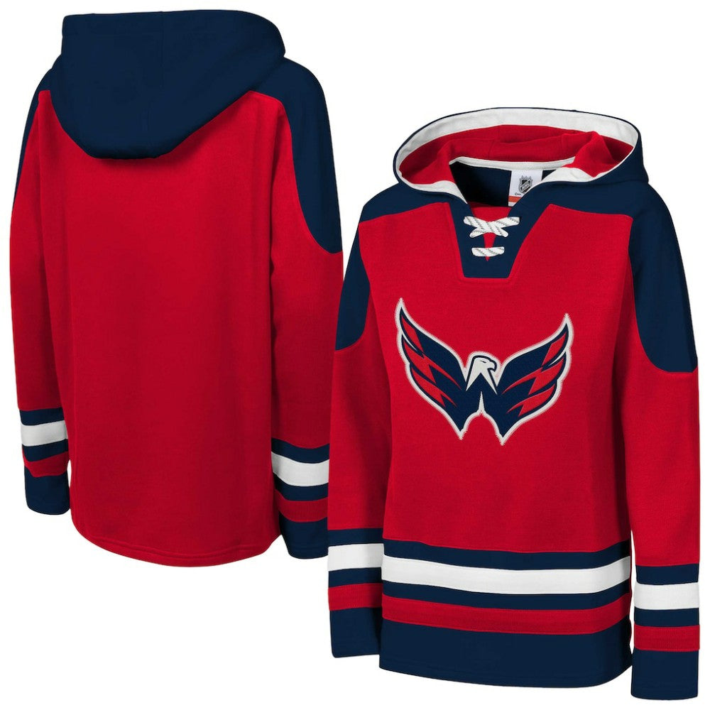 Washington Capitals Youth Ageless Must Have Home V-Neck Pullover Hoodie - Red - NHL 200983947