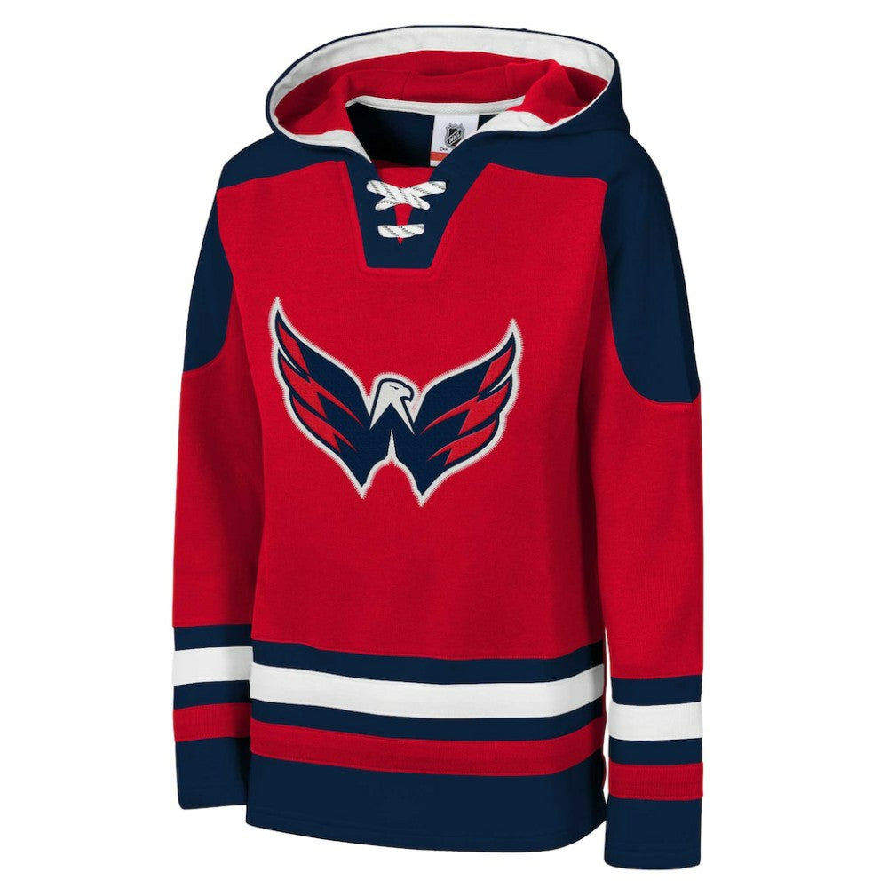 Washington Capitals Youth Ageless Must Have Home V-Neck Pullover Hoodie - Red - NHL 200983947