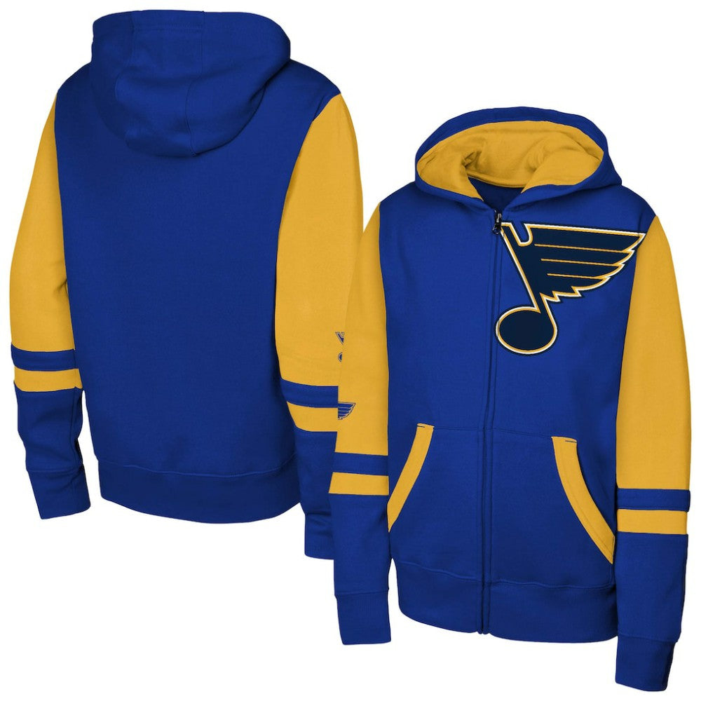 St. Louis Blues Youth Face Off Full-Zip Hoodie - Blue - NHL 200984207